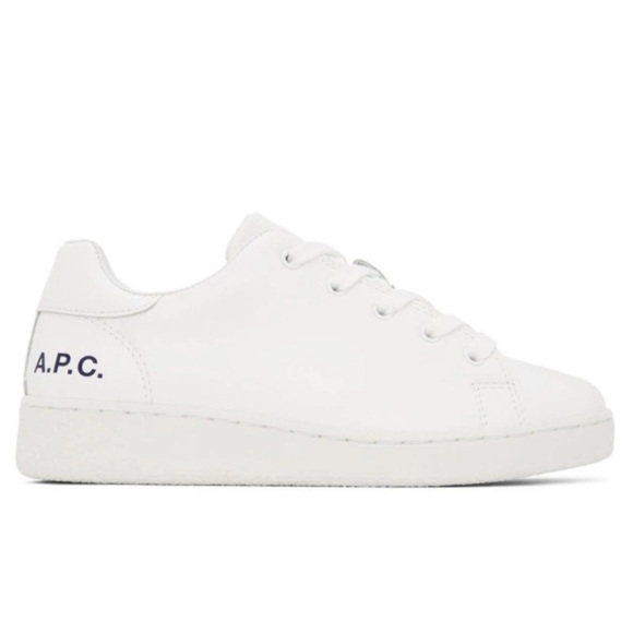 A.P.C. White Hide Sneakers $325 Size 8 - Picture 8 of 8